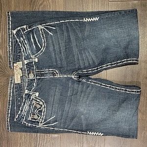 ❤️ LAGUNA BEACH SWAROVSKI CRYSTAL CROSS 90s STYLE FLARE JEANS, 14 (32)